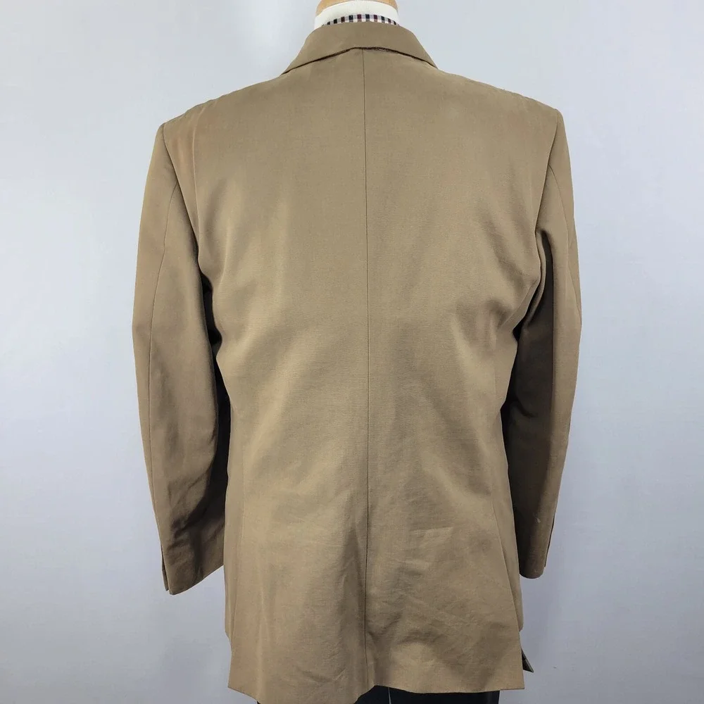 Banana Republic Men's Sport Coat‎ Blazer Three Button Brown Cotton Size 44R